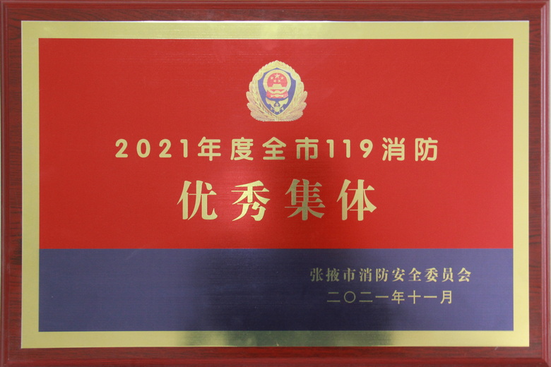 2021年度全市119消防优秀集体